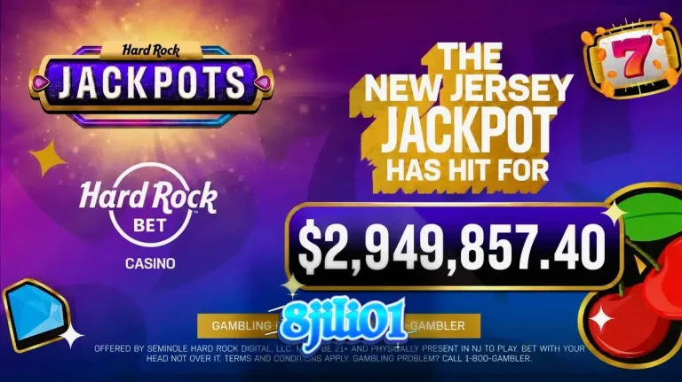 Tampilan antarmuka kasino daring dengan simbol jackpot progresif yang menarik